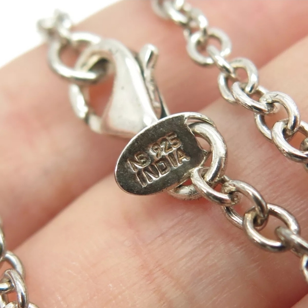 Nicky Butler Sterling Silver 925 Oval Link Chain Designer Signed NB Necklace 20" - Picture 2 of 7